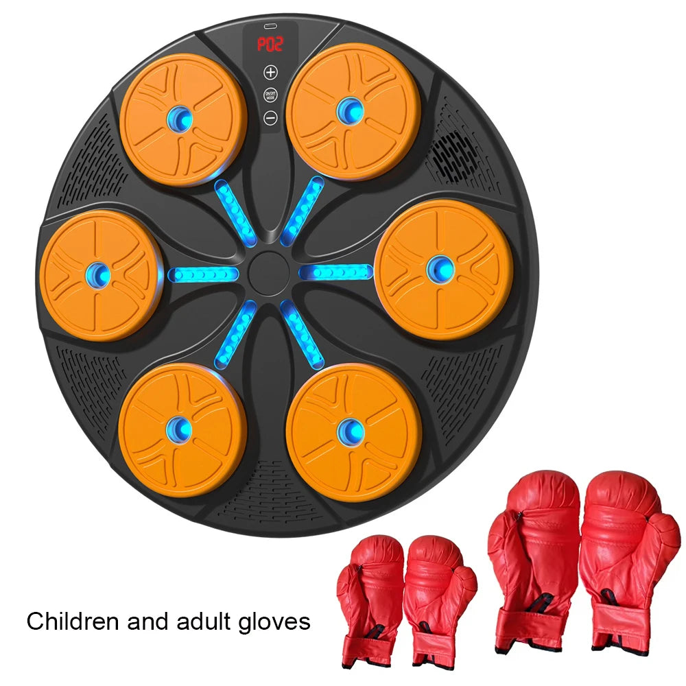 Machine de boxe musicale interactive avec éclairage LED